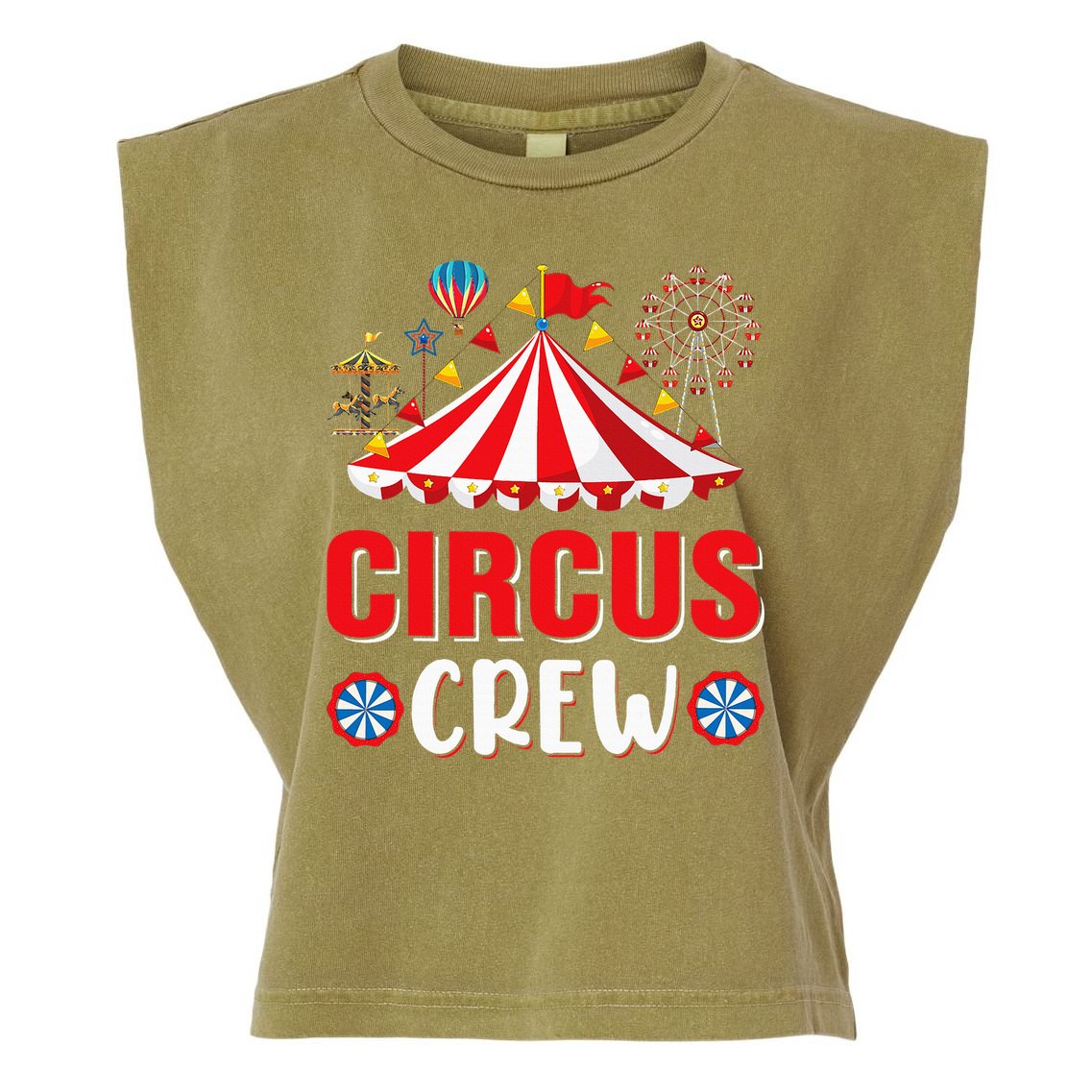 Circus Crew Funny Circus Staff Costume Circus Garment-Dyed Women's Muscle Tee