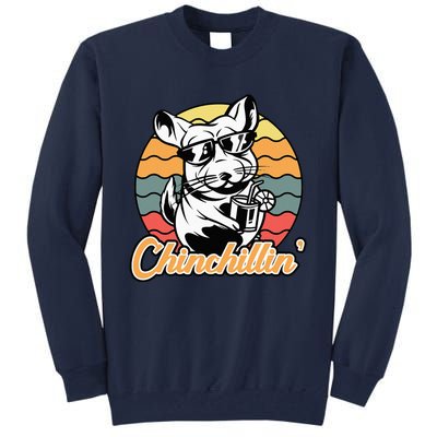 Chinchilla Chinchillin Funny Chinchilla Lover Novelty Tall Sweatshirt