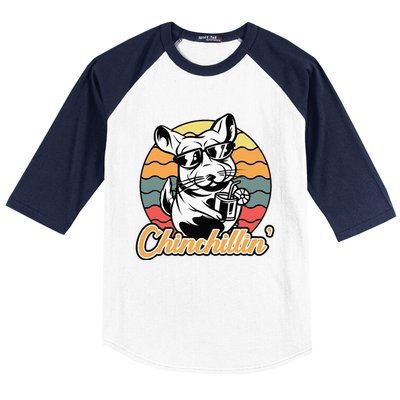 Chinchilla Chinchillin Funny Chinchilla Lover Novelty Baseball Sleeve Shirt