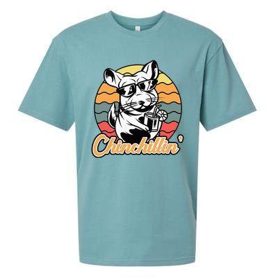 Chinchilla Chinchillin Funny Chinchilla Lover Novelty Sueded Cloud Jersey T-Shirt