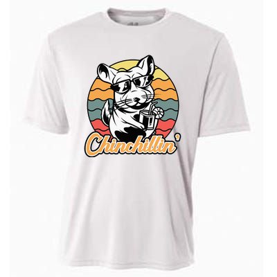 Chinchilla Chinchillin Funny Chinchilla Lover Novelty Cooling Performance Crew T-Shirt