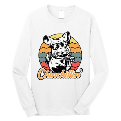 Chinchilla Chinchillin Funny Chinchilla Lover Novelty Long Sleeve Shirt