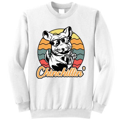 Chinchilla Chinchillin Funny Chinchilla Lover Novelty Sweatshirt