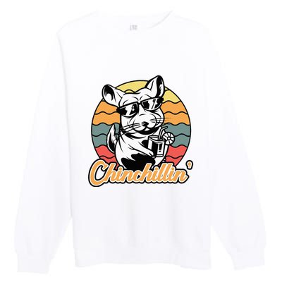 Chinchilla Chinchillin Funny Chinchilla Lover Novelty Premium Crewneck Sweatshirt