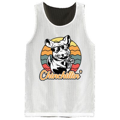 Chinchilla Chinchillin Funny Chinchilla Lover Novelty Mesh Reversible Basketball Jersey Tank