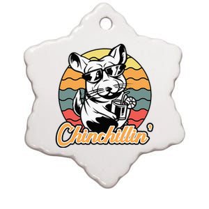 Chinchilla Chinchillin Funny Chinchilla Lover Novelty Ceramic Star Ornament