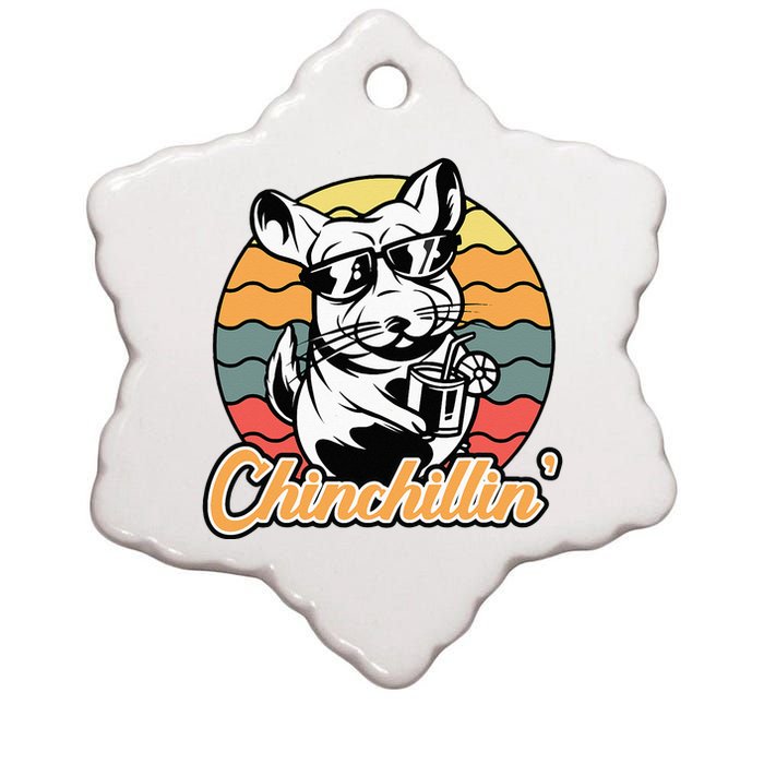 Chinchilla Chinchillin Funny Chinchilla Lover Novelty Ceramic Star Ornament