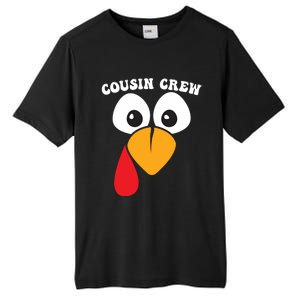 Cousin Crew Funny Turkey Retro Groovy Thanksgiving Family Gift Tall Fusion ChromaSoft Performance T-Shirt