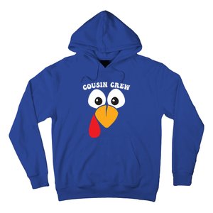 Cousin Crew Funny Turkey Retro Groovy Thanksgiving Family Gift Hoodie