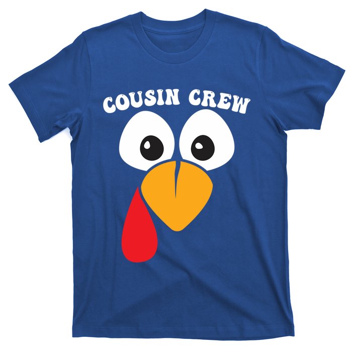 Cousin Crew Funny Turkey Retro Groovy Thanksgiving Family Gift T-Shirt