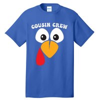 Cousin Crew Funny Turkey Retro Groovy Thanksgiving Family Gift Tall T-Shirt