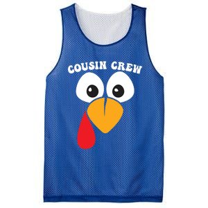 Cousin Crew Funny Turkey Retro Groovy Thanksgiving Family Gift Mesh Reversible Basketball Jersey Tank