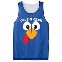 Cousin Crew Funny Turkey Retro Groovy Thanksgiving Family Gift Mesh Reversible Basketball Jersey Tank