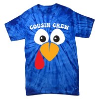 Cousin Crew Funny Turkey Retro Groovy Thanksgiving Family Gift Tie-Dye T-Shirt