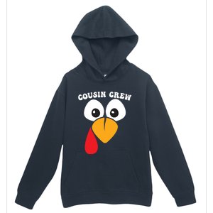 Cousin Crew Funny Turkey Retro Groovy Thanksgiving Family Gift Urban Pullover Hoodie