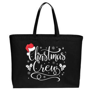 Christmas Crew Family Group Matching Christmas Pajama Party Cotton Canvas Jumbo Tote