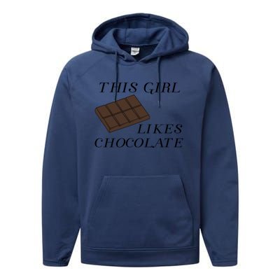 Chocolate Chef Funny Saying Dark Chocolate Fan Gift Performance Fleece Hoodie