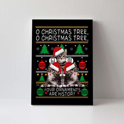 Cats Christmas Funny Ornaments Pajama Family Gift Canvas