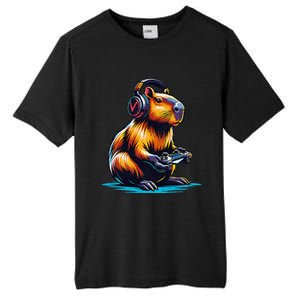 Capybara Cute Funny Capybara Rodent & Video Games Lover Tall Fusion ChromaSoft Performance T-Shirt