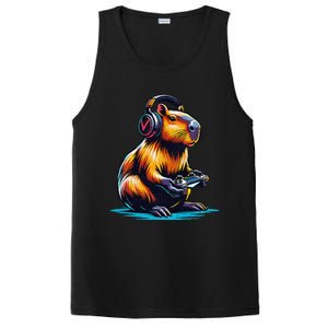 Capybara Cute Funny Capybara Rodent & Video Games Lover PosiCharge Competitor Tank