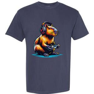 Capybara Cute Funny Capybara Rodent & Video Games Lover Garment-Dyed Heavyweight T-Shirt