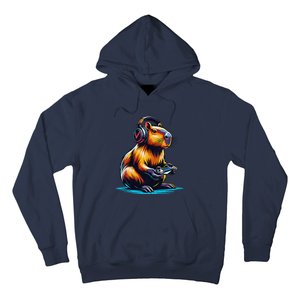 Capybara Cute Funny Capybara Rodent & Video Games Lover Hoodie