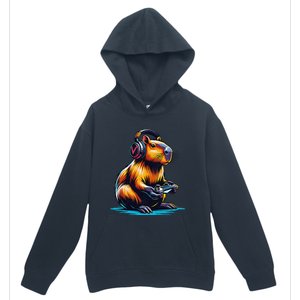 Capybara Cute Funny Capybara Rodent & Video Games Lover Urban Pullover Hoodie