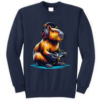 Capybara Cute Funny Capybara Rodent & Video Games Lover Tall Sweatshirt