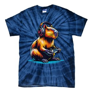 Capybara Cute Funny Capybara Rodent & Video Games Lover Tie-Dye T-Shirt