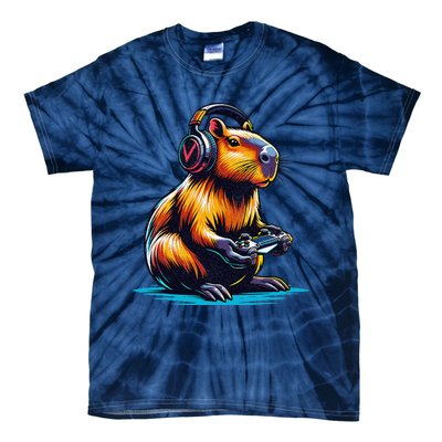 Capybara Cute Funny Capybara Rodent & Video Games Lover Tie-Dye T-Shirt