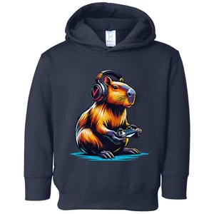 Capybara Cute Funny Capybara Rodent & Video Games Lover Toddler Hoodie