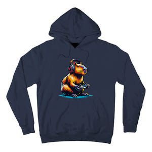 Capybara Cute Funny Capybara Rodent & Video Games Lover Tall Hoodie