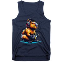 Capybara Cute Funny Capybara Rodent & Video Games Lover Tank Top