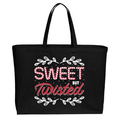 Candy Cane Funny Candy Lovers Sweet But Twisted Candy Makers Meaningful Gift Cotton Canvas Jumbo Tote