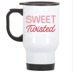 Candy Cane Funny Candy Lovers Sweet But Twisted Candy Makers Meaningful Gift Stainless Steel Travel Mug