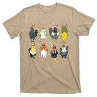 Chickens Christmas Farm Animal Christmas Funny Chicken Xmas Lights T-Shirt