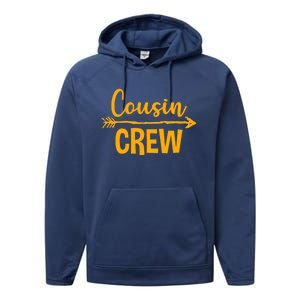 Cousin Crew Funny Gift Performance Fleece Hoodie