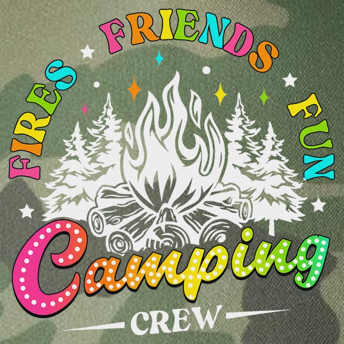 Camping Crew Fires Friends Fun Summer Vibes Camper  Legacy Tie Dye Trucker Hat