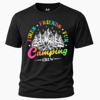 Camping Crew Fires Friends Fun Summer Vibes Camper  Performance Shirt
