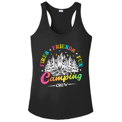 Camping Crew Fires Friends Fun Summer Vibes Camper  Ladies PosiCharge Competitor Racerback Tank