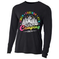 Camping Crew Fires Friends Fun Summer Vibes Camper  Cooling Performance Long Sleeve Crew