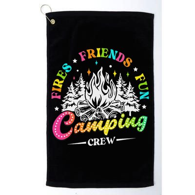 Camping Crew Fires Friends Fun Summer Vibes Camper  Golf Towel