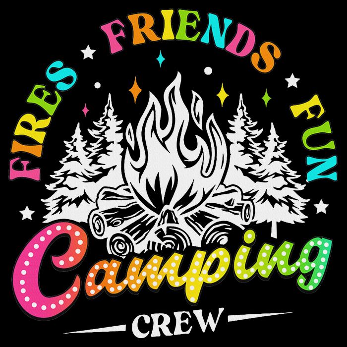 Camping Crew Fires Friends Fun Summer Vibes Camper  Zip Tote Bag