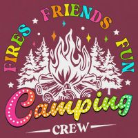 Camping Crew Fires Friends Fun Summer Vibes Camper  16oz Travel Tumbler
