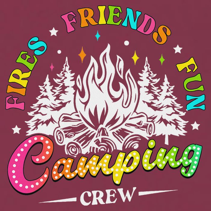 Camping Crew Fires Friends Fun Summer Vibes Camper  16oz Travel Tumbler