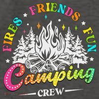 Camping Crew Fires Friends Fun Summer Vibes Camper  Vector Backpack