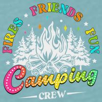 Camping Crew Fires Friends Fun Summer Vibes Camper  Sueded Cloud Jersey T-Shirt