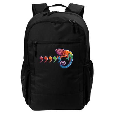 Comma Chameleon Funny 80's Throwback The Original Daily Commute Backpack