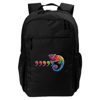 Comma Chameleon Funny 80S Throwback The Original Daily Commute Backpack