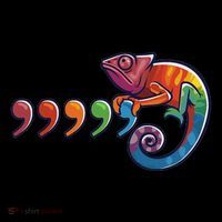 Comma Chameleon Funny 80S Throwback The Original Button
